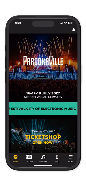 Parookaville App: Festival-Startseite